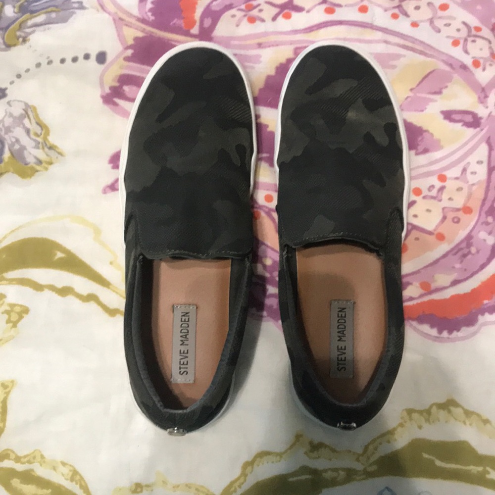 camo slip ons